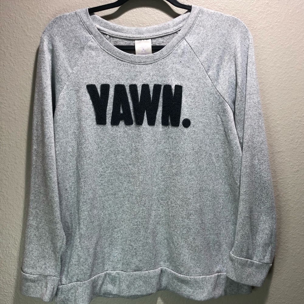 Secret Treasures Sleepwear Top Yawn Gray Size Medium